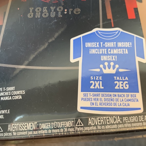 Tokyo Ghoul : RE - ghoul investigator tee shirt and Funko Pop - Picture 5 of 6